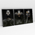 Quadro Decorativo Moderno Black Faces With Gold Kit com 3 Quadros - loja online