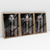 Quadro Decorativo Moderno Black Faces With Gold Rose Kit com 3 Quadros - comprar online