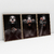Quadro Decorativo Moderno Black Faces With Gold Rose Kit com 3 Quadros na internet