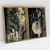 Quadro Decorativo Moderno Fashion Golden Flow Kit com 2 Quadros - loja online