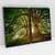 Quadro Decorativo Natureza Sol da Manhã entre Árvores Mosaico de 2 Telas - loja online