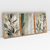 Quadro Decorativo Orgânico Abstrato Soft Green Kit de 3 Quadros - comprar online