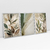 Quadro Decorativo Orgânico Abstrato Soft Green Kit de 3 Quadros