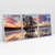 Quadro Decorativo Paisagem Árvore no Lago ao Pôr do Sol Kit com 3 Quadros - comprar online