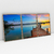 Quadro Decorativo Paisagem Deck e Barco Pôr do Sol Kit com 3 Quadros - comprar online