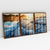 Imagem do Quadro Decorativo Praia Mar Sunset Paisagem em 3 Quadros