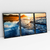 Imagem do Quadro Decorativo Praia Mar Sunset Paisagem em 3 Quadros