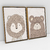 Quadro Decorativo Quarto Infantil Leão e Urso - Caroline Cerrato - Kit com 2 Quadros - loja online