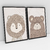 Quadro Decorativo Quarto Infantil Leão e Urso - Caroline Cerrato - Kit com 2 Quadros - loja online