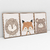 Quadro Decorativo Quarto Infantil Leão, Urso, Raposinha - Caroline Cerrato - Kit com 3 Quadros na internet