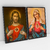 Quadro Decorativo Religioso Sagrado Coração de Jesus e Imaculado coração de Maria Kit com 2 Quadros - loja online