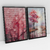 Quadro Decorativo Rosa e Sakuras ao vento - Bimper - Quadros Decorativos