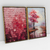 Quadro Decorativo Rosa e Sakuras ao vento - loja online
