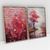 Quadro Decorativo Rosa e Sakuras ao vento - comprar online
