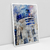 Quadro Decorativo Star Wars R2-D2 Estilo Aquarela - Bimper - Quadros Decorativos