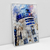 Quadro Decorativo Star Wars R2-D2 Estilo Aquarela