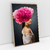 Quadro Decorativo Strength and Delicacy Mulher com flores na cabeça - comprar online