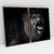 Quadro Decorativo Strong Lion Leão Forte - Kit com 2 Quadros - Bimper - Quadros Decorativos