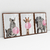 Imagem do Quadro Decorativo Zebra Girafa e Elefante Mascando Chiclete Kit com 3 Quadros