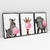 Imagem do Quadro Decorativo Zebra Girafa e Elefante Mascando Chiclete Kit com 3 Quadros