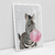 Quadro Decorativo Zebra Mascando Chiclete Bubble Gum - Bimper - Quadros Decorativos