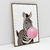 Quadro Decorativo Zebra Mascando Chiclete Bubble Gum - loja online