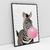 Quadro Decorativo Zebra Mascando Chiclete Bubble Gum - loja online