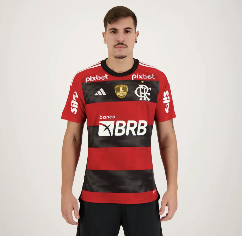 Camisa do Time Flamengo FC Oficial Listrada Rubro Negro