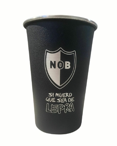 Vaso Fernetero de Aluminio Negro Newell's Old Boys