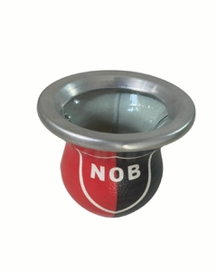 Mate Escudo Newell's Old Boys en vidrio forrado en cuero - comprar online