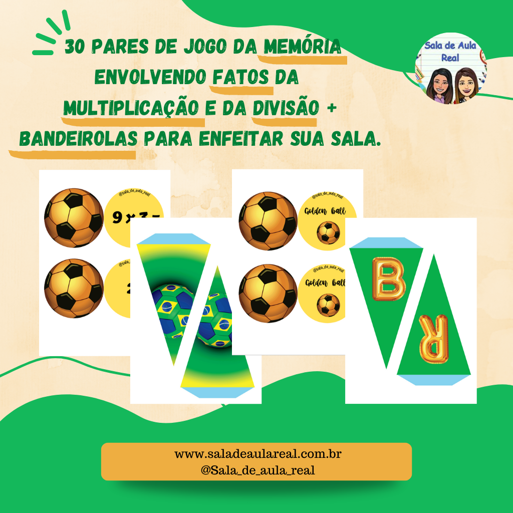 Jogo da Memória - Futebol Brasileiro (30 Pares)