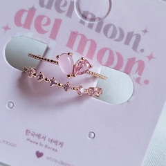 Anel Sparkle Love Rose Gold - Del Moon