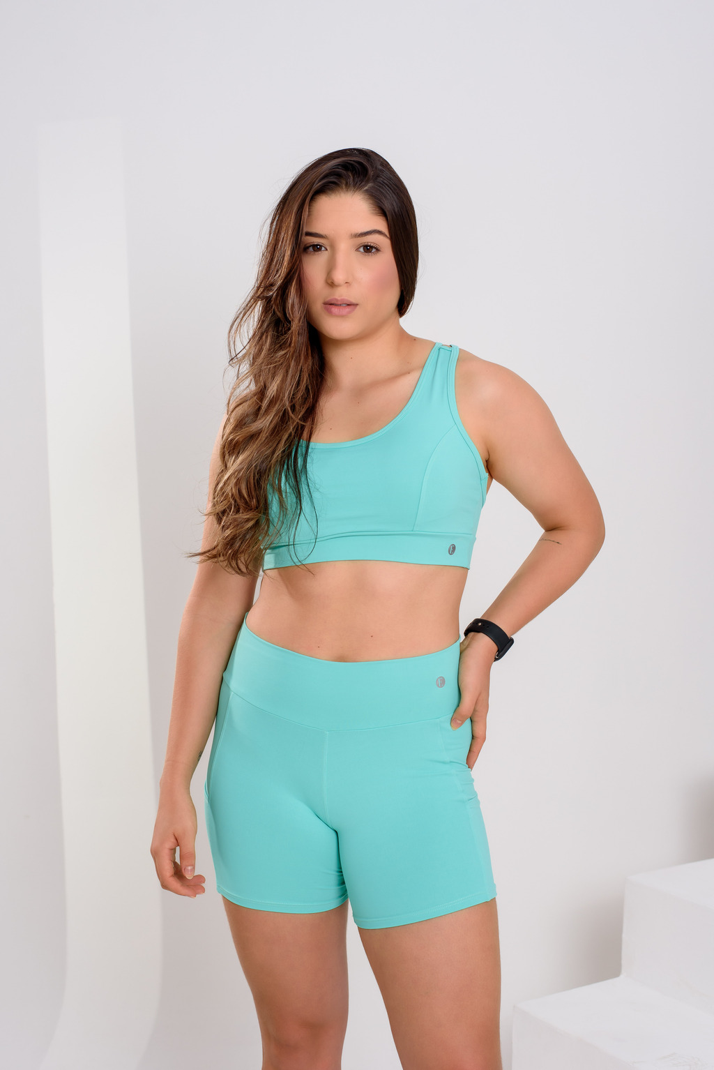 Conjunto Legging Poliamida Match Turquesa