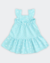 Vestido Curto Infantil Menina Doce Flor Azul na internet