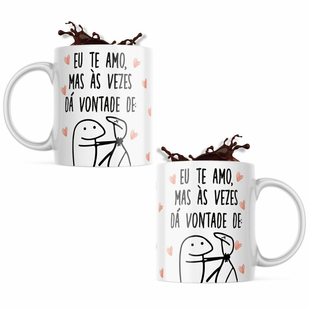 Caneca Florks Meme é Tanta Falsidade Que As Vezes Penso Que