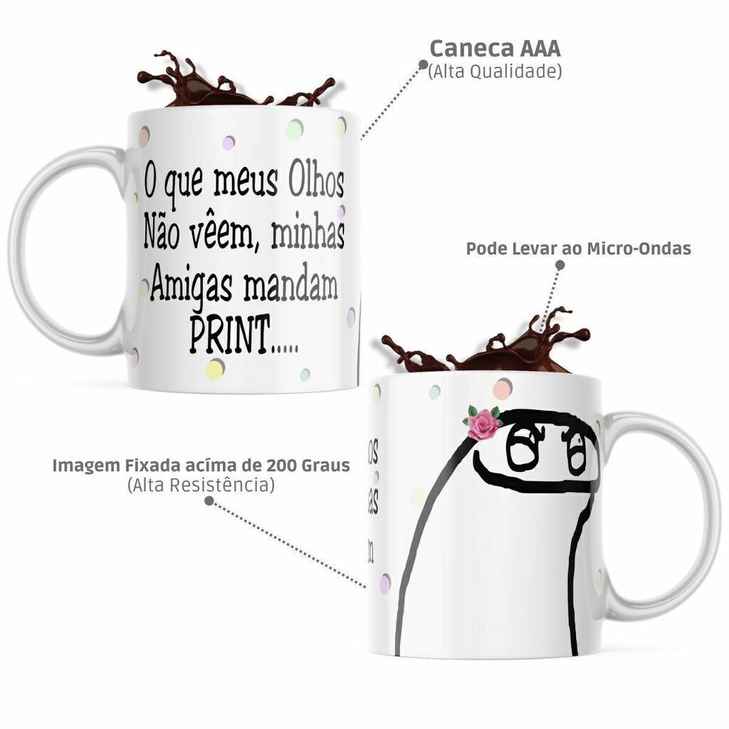 Caneca Florks Meme é Tanta Falsidade Que As Vezes Penso Que