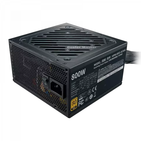 FUENTE COOLER MASTER G800 800W 80 PLUS GOLD ATX FIJO