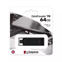 Pen Drive KINGSTON DataTraveler 70 64GB USB 3.2 Gen 1 Tipo C Negro