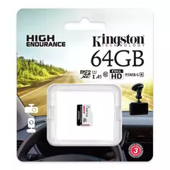 Tarjeta de Memoria KINGSTON High Endurance MicroSDXC 64GB UHS-I U1 V10 A1