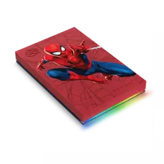 Disco duro portatil 2TB 3.2 Hombre Araña RGB Rojo