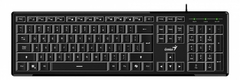 Teclado Genius Slimstar 820 Retroiluminado Black Usb