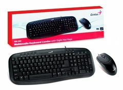 Teclado + Mouse Combo Usb Genius Km-200 Smart Black