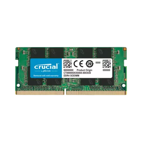 MEMORIA RAM SODIMM CRUCIAL CT 16GB DDR4 3200MHZ CL22 1.20V SINGLE NEGRO