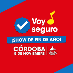 Pack "Voy seguro" para Show Córdoba 5 de noviembre - Studio Theater - Solcito
