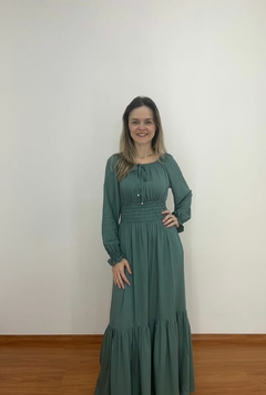 VESTIDO BELA LONGO MANGA LONGA - Sodeci Moda