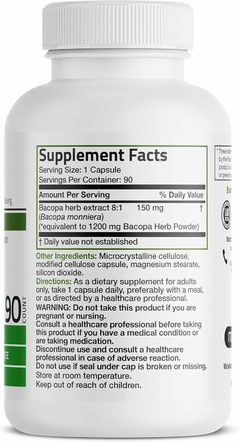 Bacopa Monnieri 1200 mg x 90 Capsules - Bronson - comprar online