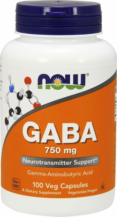 Gaba (gamma-amino-butírico) 750mg X 100Caps - NOW