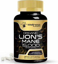 Lions Mane Mushroom 15000Mg X 120 Capsulas - Wellness Labs - Melena de Leon