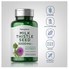 Cardo Mariano - Milk Thistle 3000mg x 200 Capsulas - Piping Rock en internet