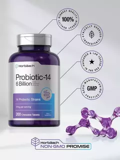 Probiotico 14-Strains 17 Mg 6 Billion x 200 Tabletas | Horbaach en internet